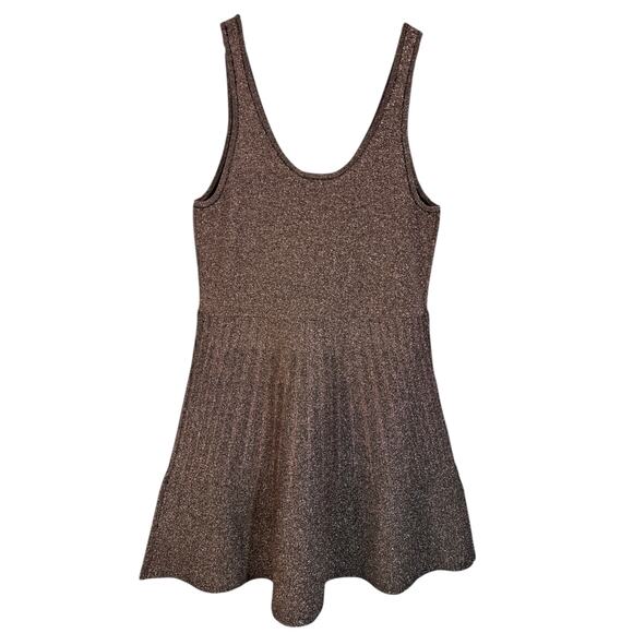 NWT Ann Taylor Holiday Metallic Knit Sleeveless Sweater Dress XL Sparkle Party - Picture 3 of 8